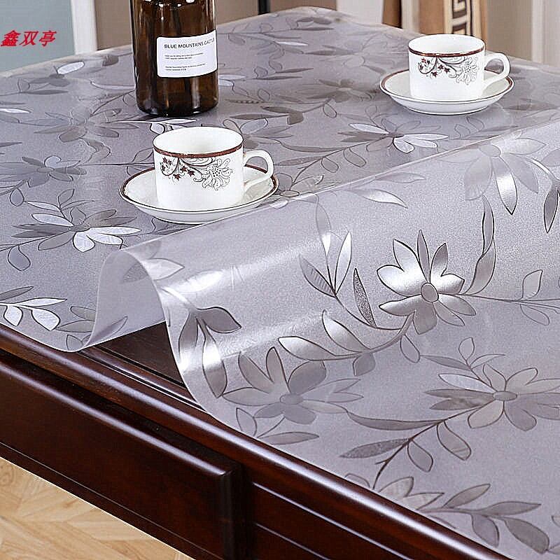 Khăn Trải Bàn PVC Bữa Ăn Trong Suốt Bằng Nhựa Mềm, Khăn Trải Bàn Không Cần Rửa Mặt Bàn Chống Dầu Chống Nóng Chống Nước, Khăn Trải Bàn Bằng Thủy Tinh.
