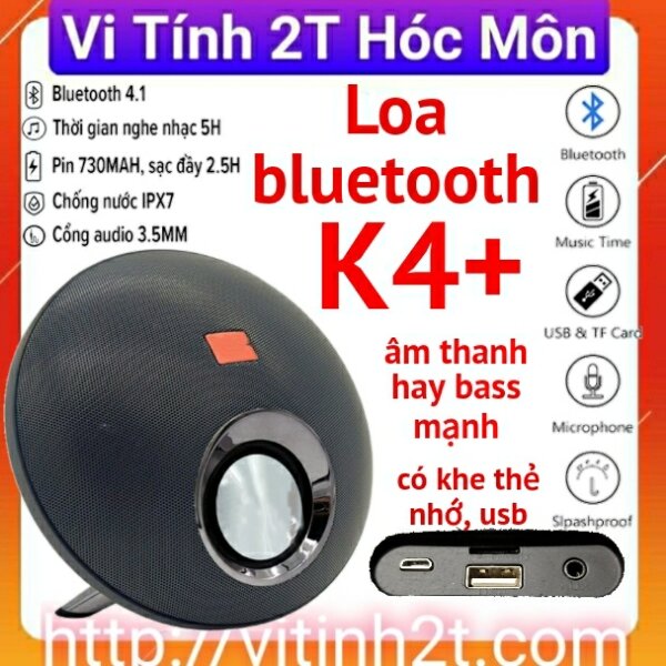 Loa bluetooth k4 plus + pin 4000mah cực trâu k4+