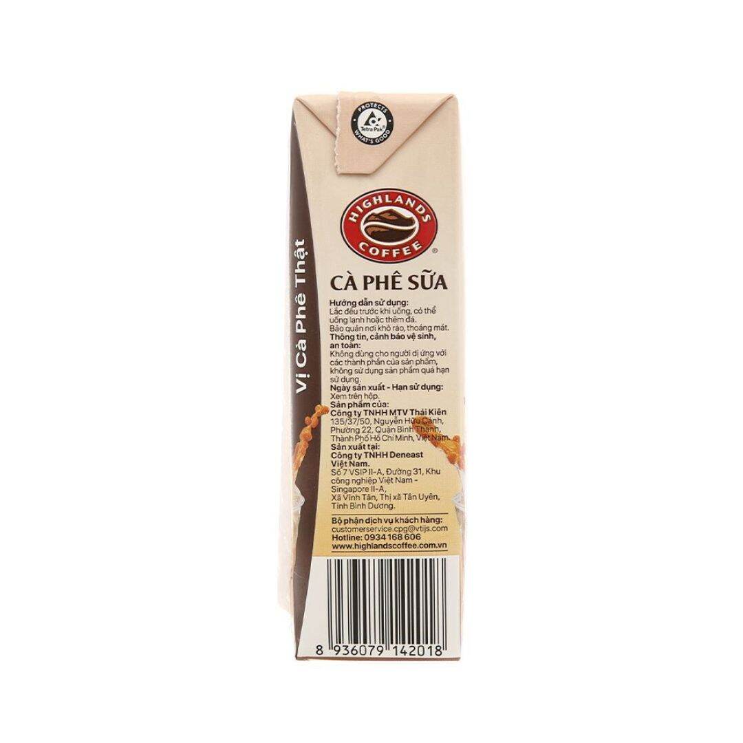 Thùng 48 hộp Cà phê sữa Highlands Coffee 180ml / hộp (48 hộp x 180ml)