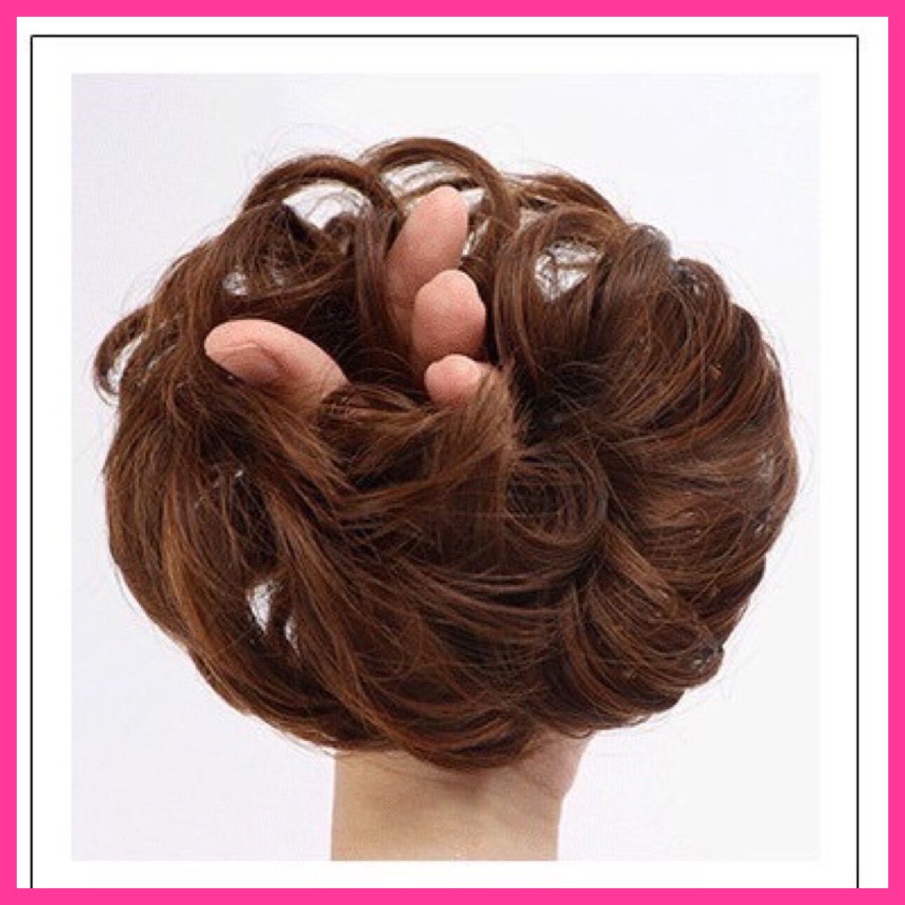 Tóc giả búi cột xoăn rối dễ sử dụng ❇️