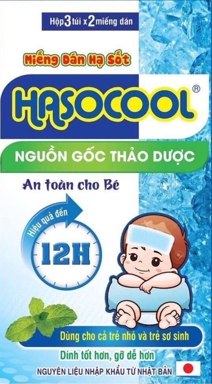Miếng dán hạ sốt Hasocool hộp 6 miếng