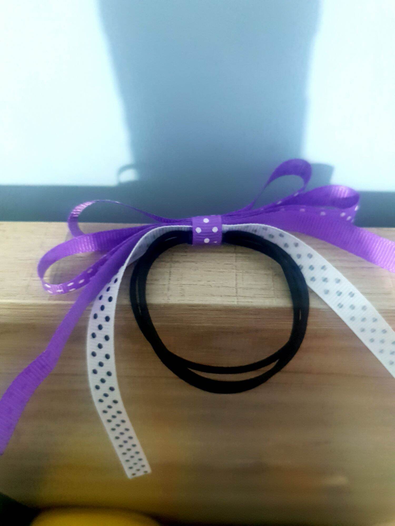 Dây cột tóc handmade nơ dài.