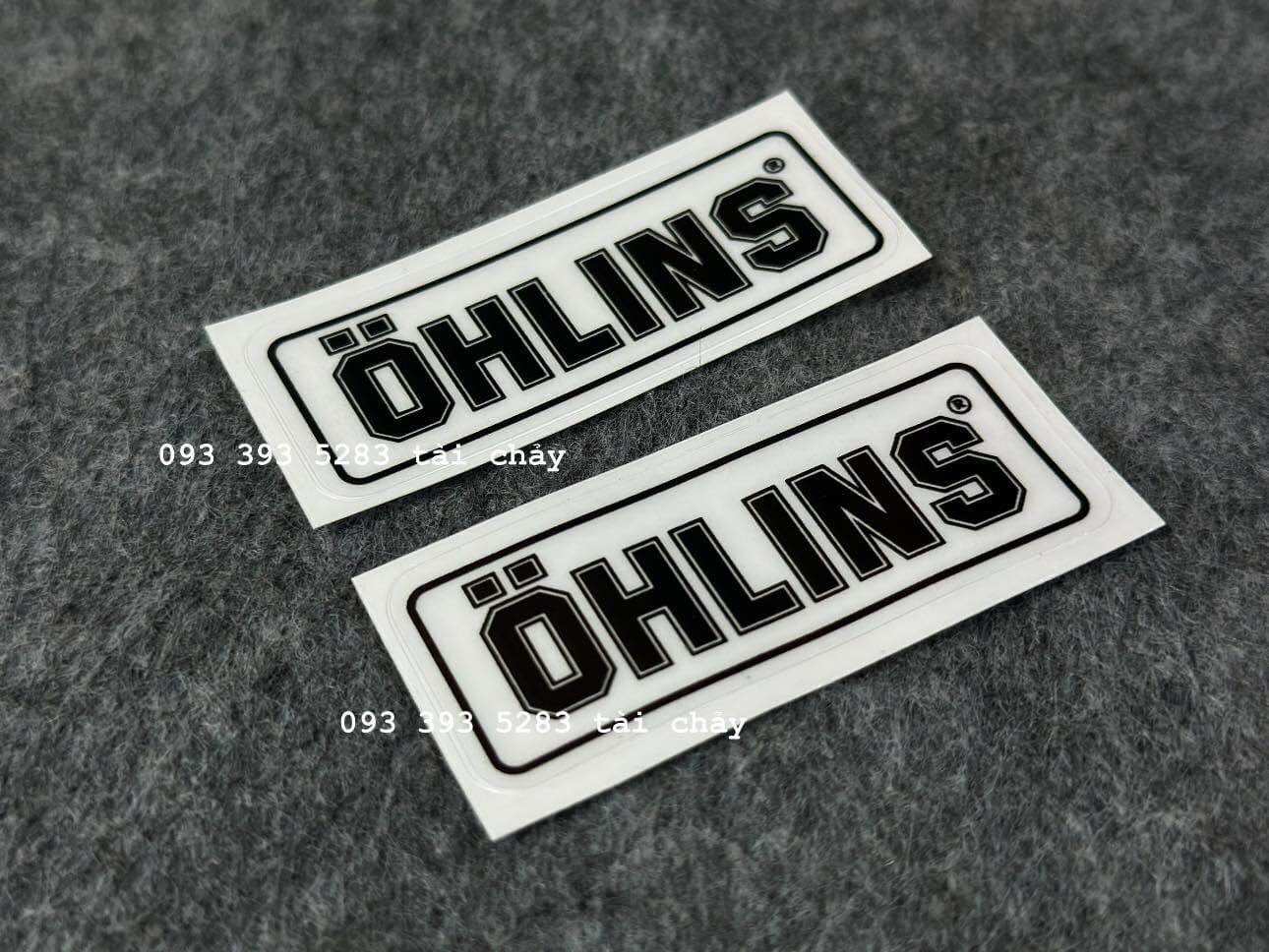 [ 1 MIẾNG ] TEM OHLINS ĐEN TRONG SUỐT DÁN BÌNH DẦU VÀ NHIỀU VỊ TRÍ KHÁC