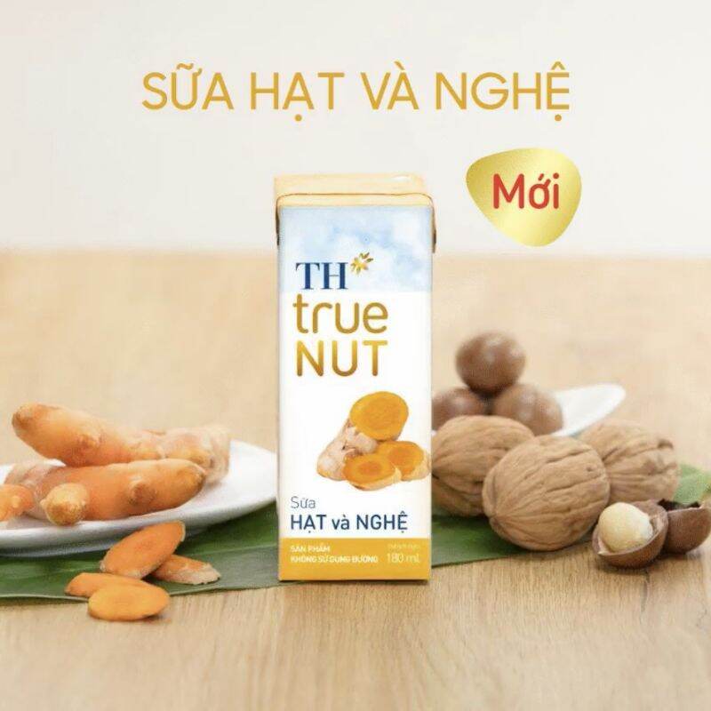 Sữa hạt TH true milk 180ml x 4hộp ( Óc chó / Macca / Hạnh Nhân / Gấc  / Hạt Nghệ/ Gạo Lứt Đỏ )