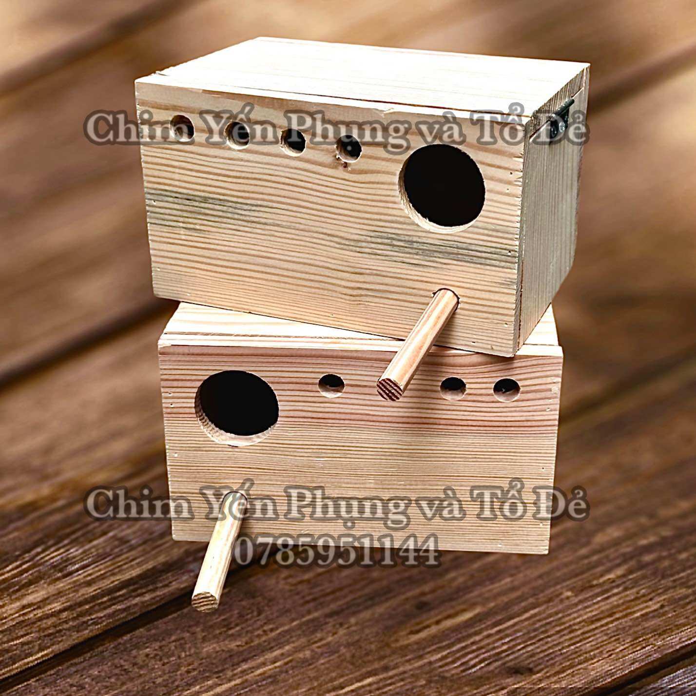 Combo 2 tổ đẻ cho chim Yến Phụng [mẫu cơ bản] chất liệu thông Mỹ.