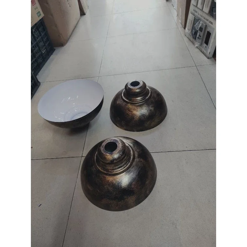 Conbo 3 chao đèn thả d30cm màu đồng trang trí