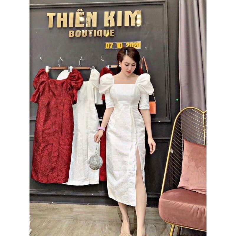 [HCM]Đầm Gấm Sẻ Tà #Bigsize 60KG Đến 90KG