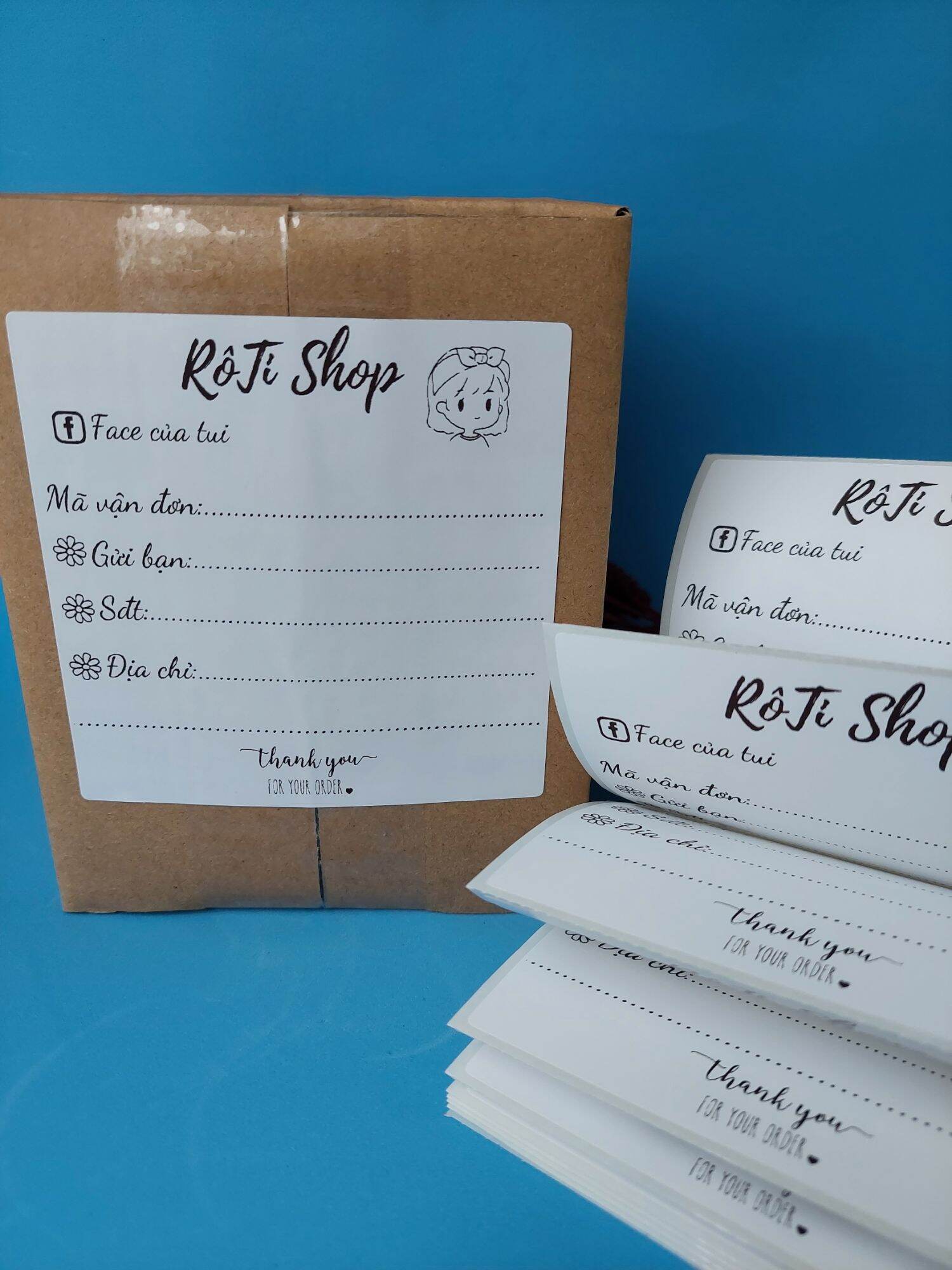 50 Phiếu Ship Hàng Mã Vận Đơn Kích Thước 10x10cm