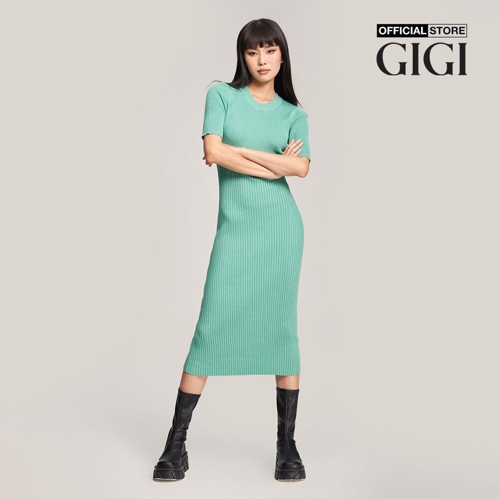 Gigi - đầm body midi tay ngắn cổ tròn hiện đại g2106k222701-17