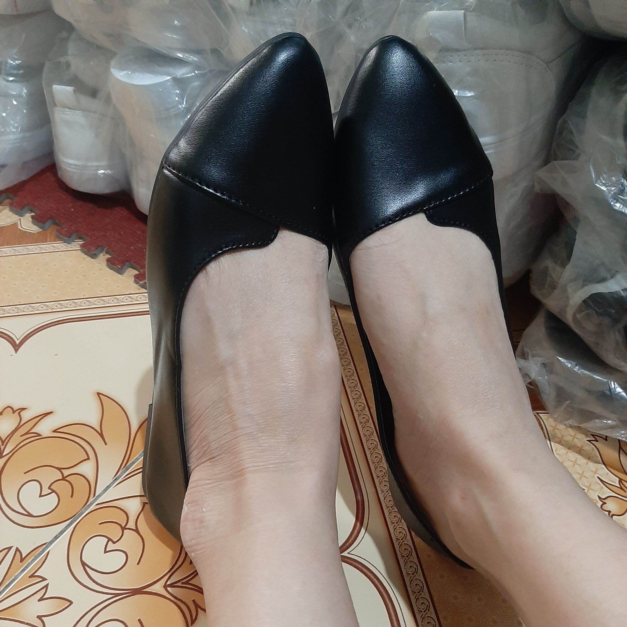 Giày búp bê mũi tim da mềm