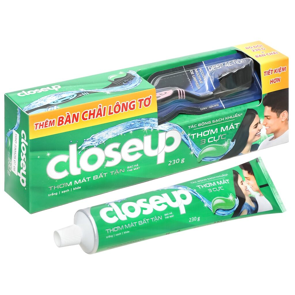 kem đánh răng closeup bạc hà (2 cây x230g)