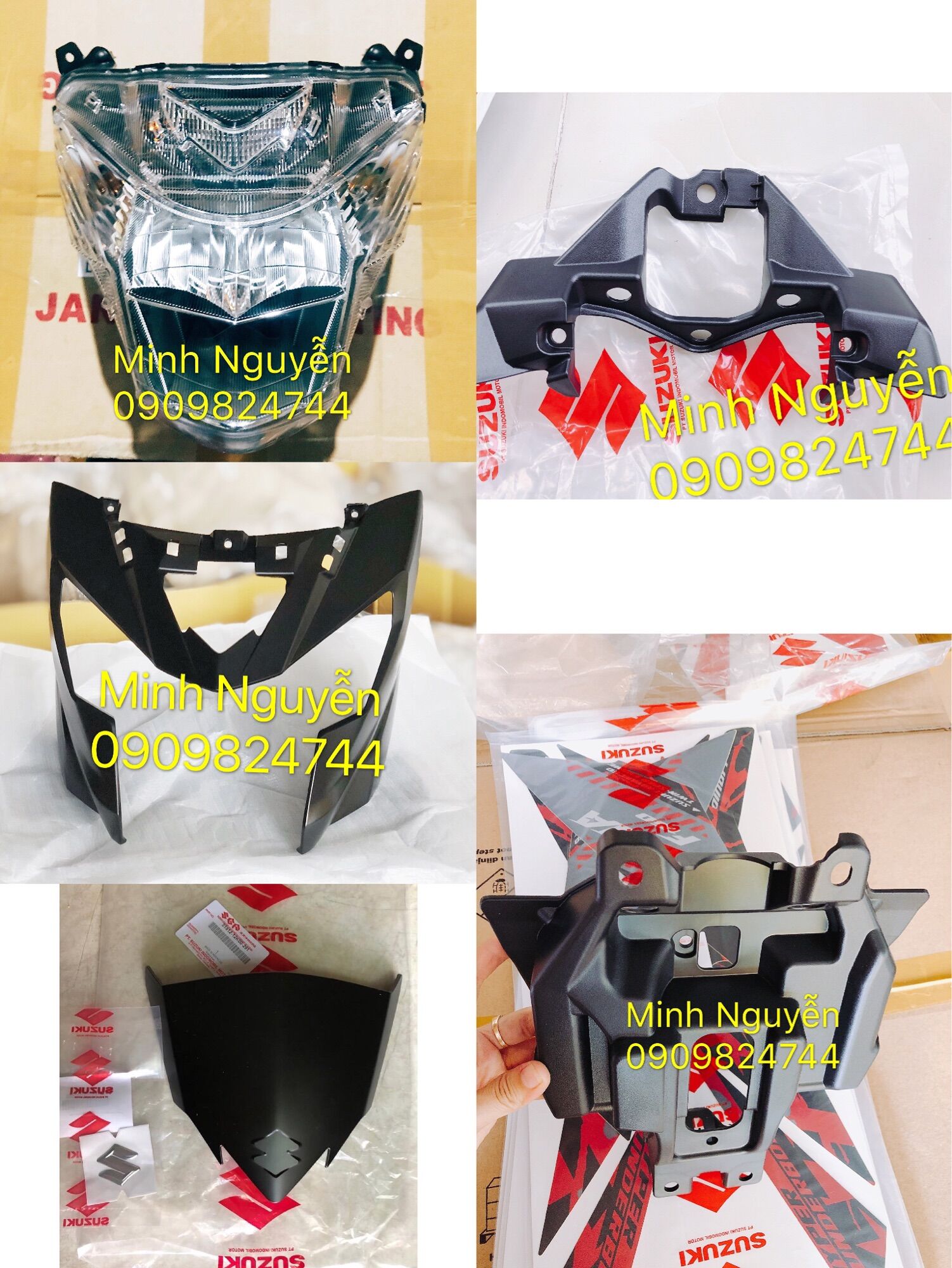 Full bộ đầu đèn xe Satria/ Raider fi chính hãng suzuki