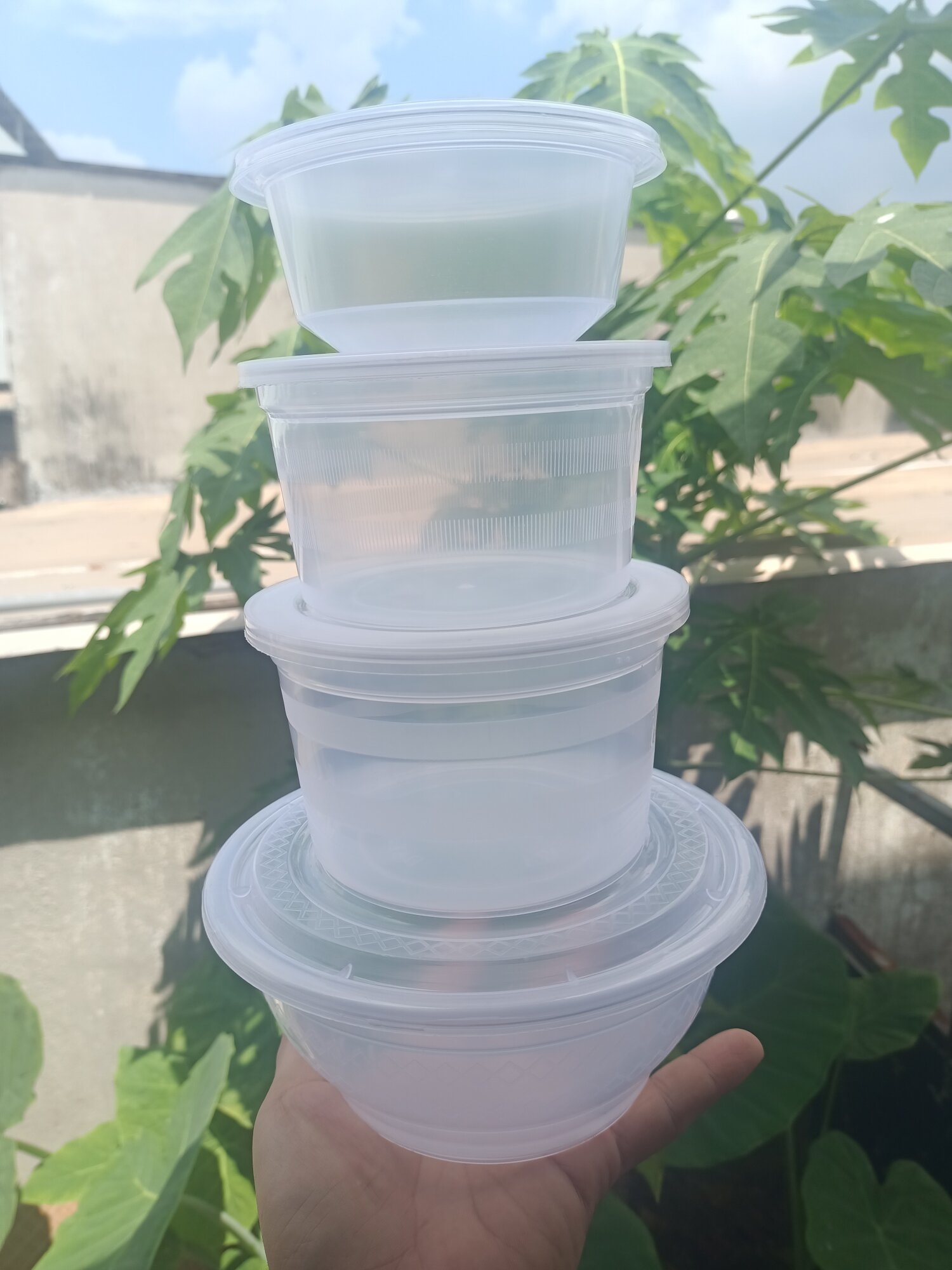 [Combo lốc 5 cái] Thố nhựa Vĩnh Phát, 1000ml, 700ml, 500ml 250ml