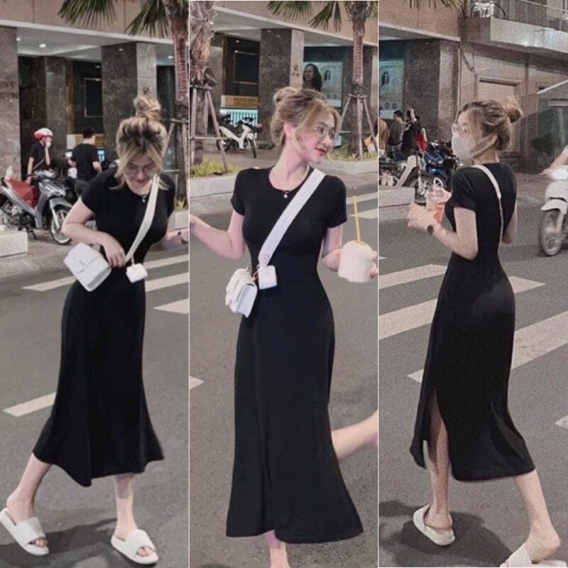 Đầm xoè sẻ hai bên cực xinh dnx2