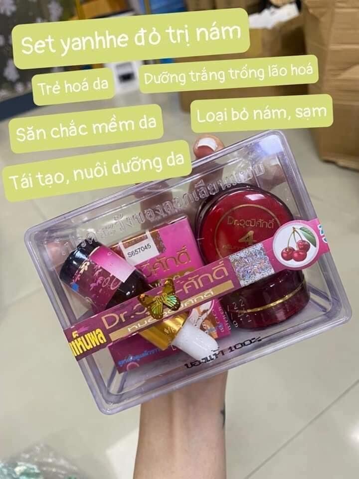 Bộ kem mờ thâm nám Yanhee Thái Lan màu đỏ