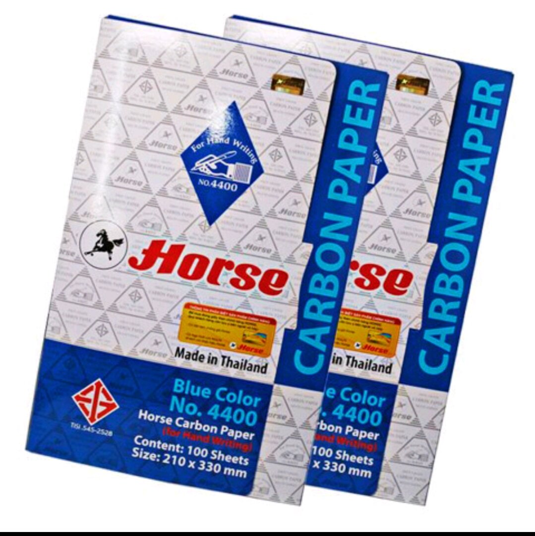 Giấy than xanh, giấy than thái horse khổ a4 g-star loại 1 xấp 100 tờ