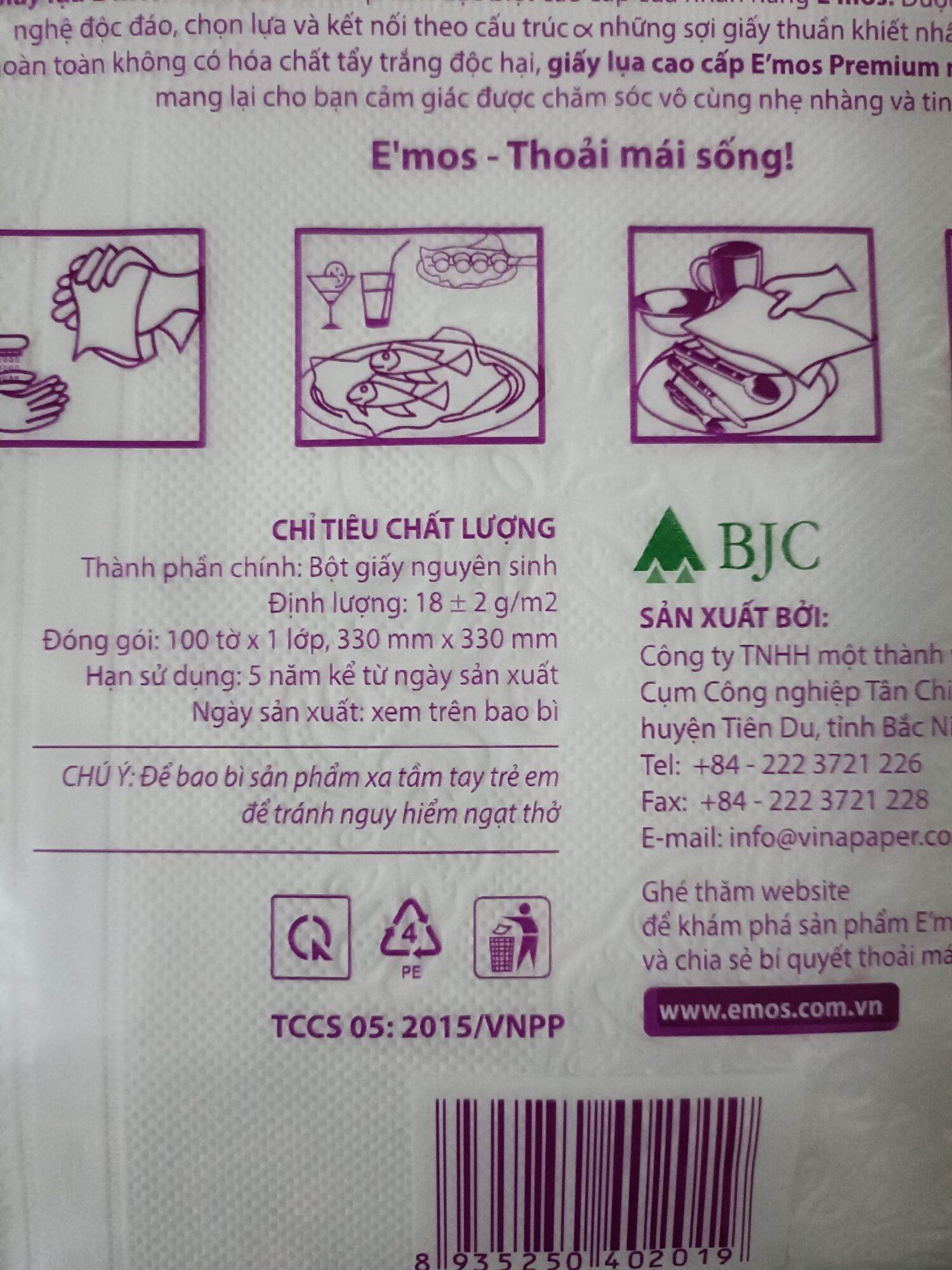 COMBO 5GÓI GIẤY VUÔNG EMOS LỚN 33*33