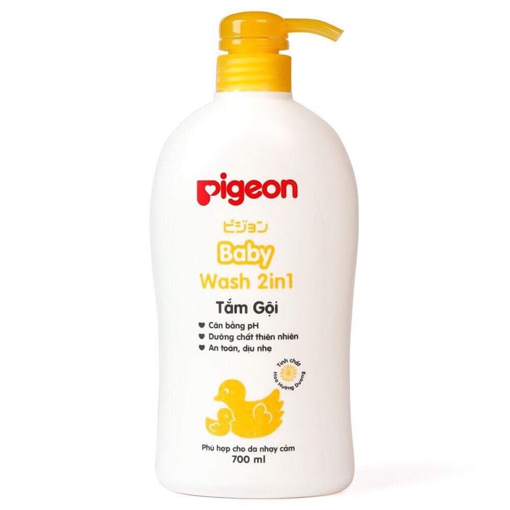 Sữa tắm Pigeon 700ml xanh, vàng