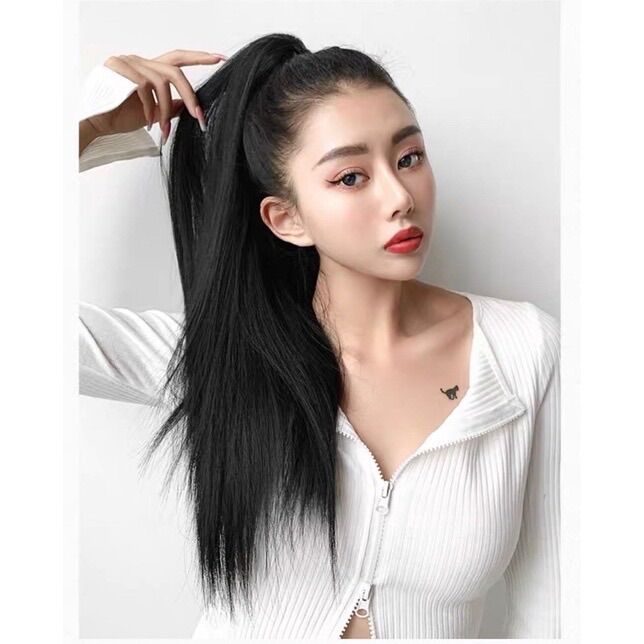 Tóc giả ngoặm thẳng dài 60cm ❇️