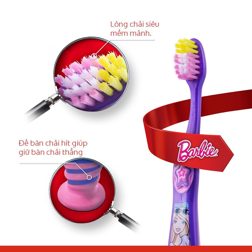Bàn chải/ Kem đánh răng Colgate Barbie cho bé 5-9Y