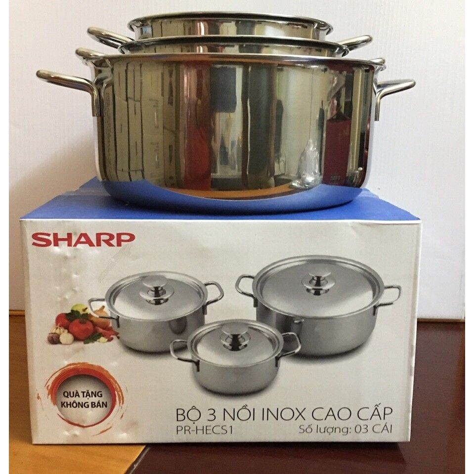 Bộ 3 nồi inox sharp