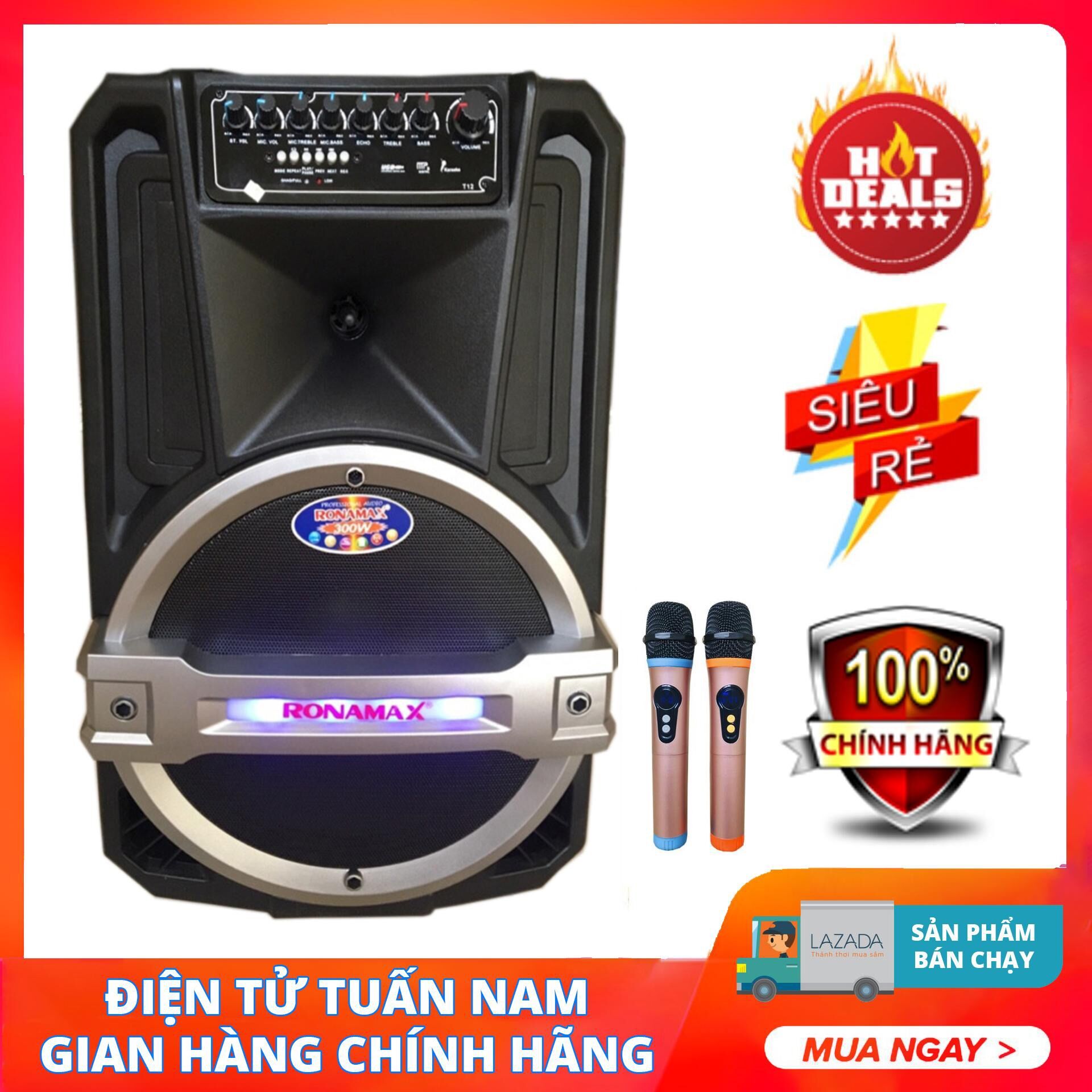 [HCM]Loa kéo Bluetooth Ronamax T15 4 tấc + Model mới nhất 2022