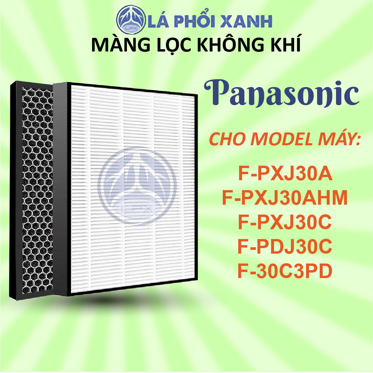 Màng lọc không khí panasonic f-pxj30a pxj30c pxj30ahm f-pdj30, màng lọc hepa, màng lọc than hoạt tính