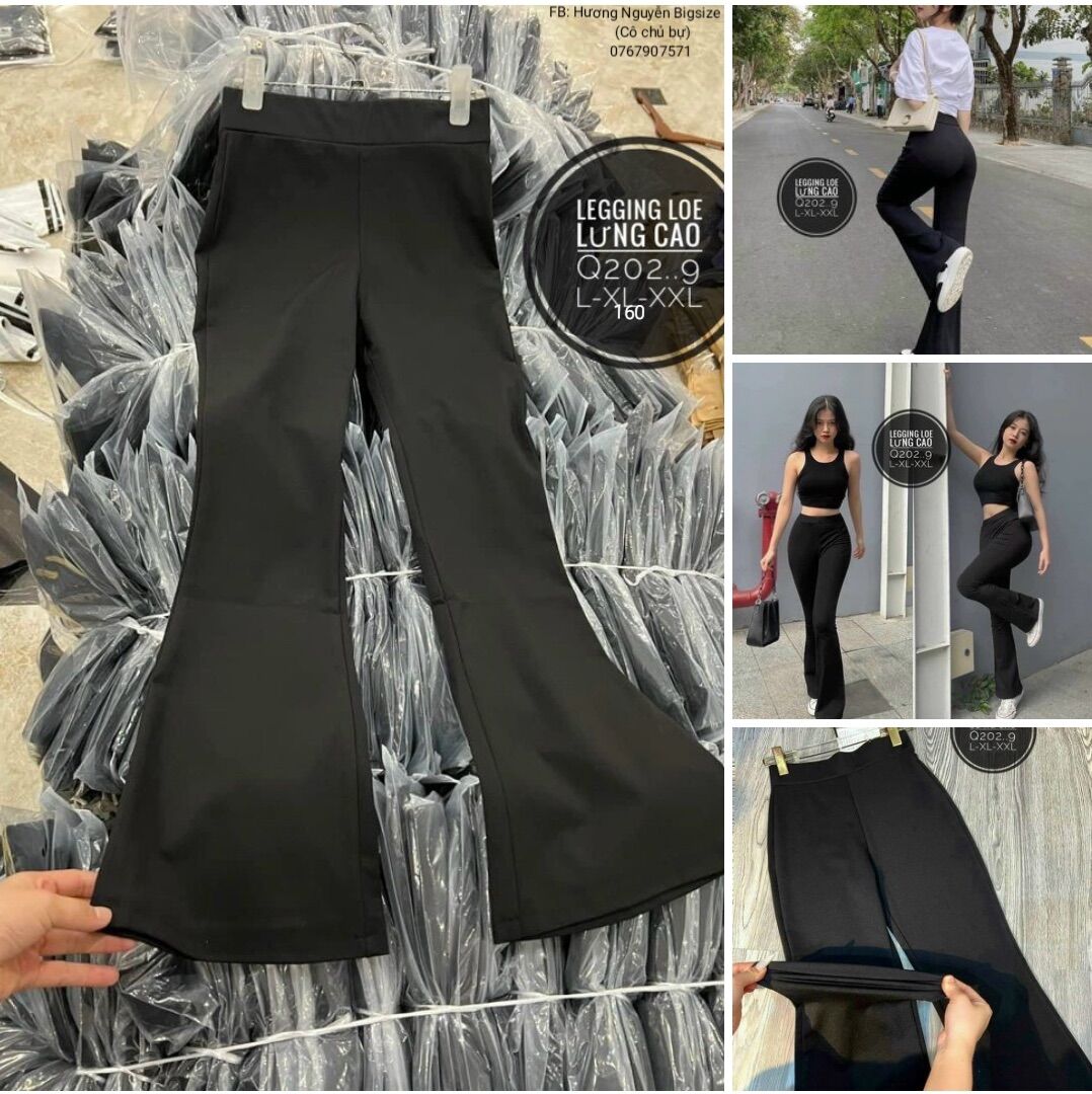 60-90kg bigsize quần legging loe co dãn siêu hot q202..9