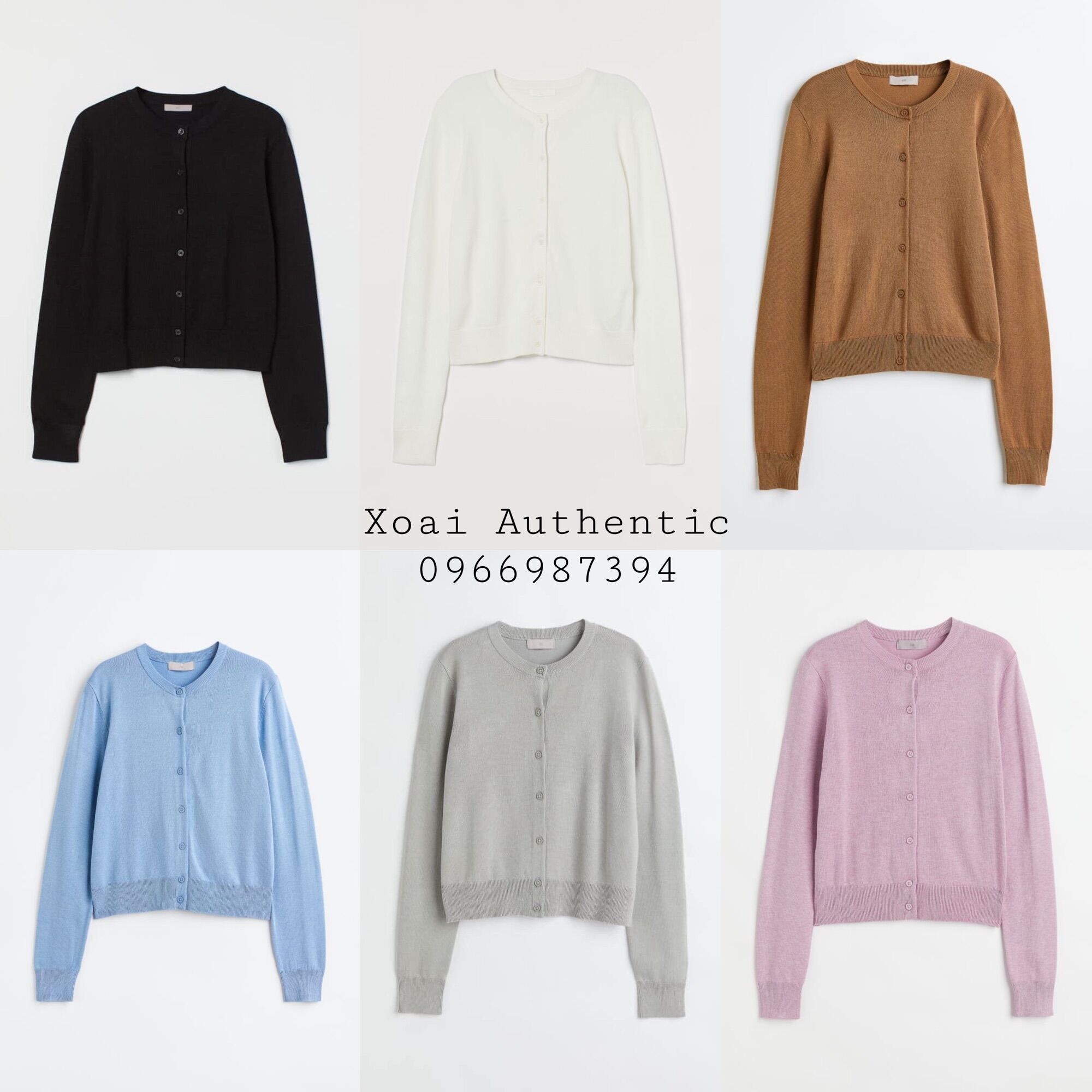 Cardigan Cổ Tròn Hm