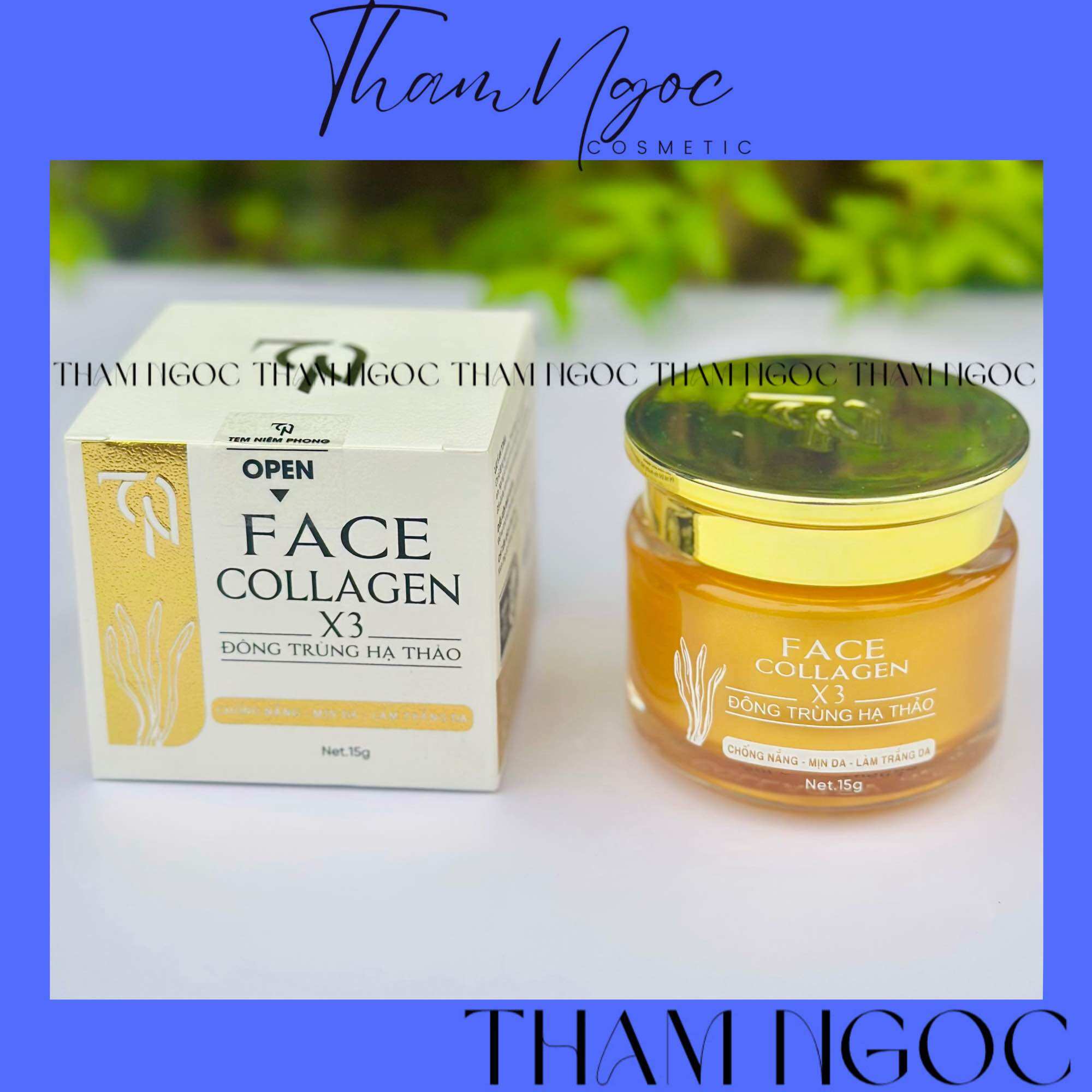  KEM FACE COLLAGEN X3 ĐÔNG TRÙNG HẠ THẢO - KEM FACE NGÀY MP ĐÔNG ANH NGUYỄN HUỲNH NHƯ HỘP 15G 