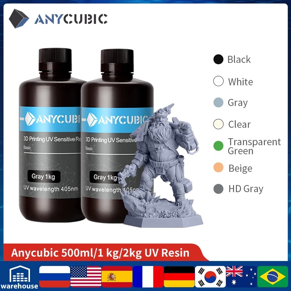 Nhựa in 3D Anycubic Resin Standard Basic 1000gram