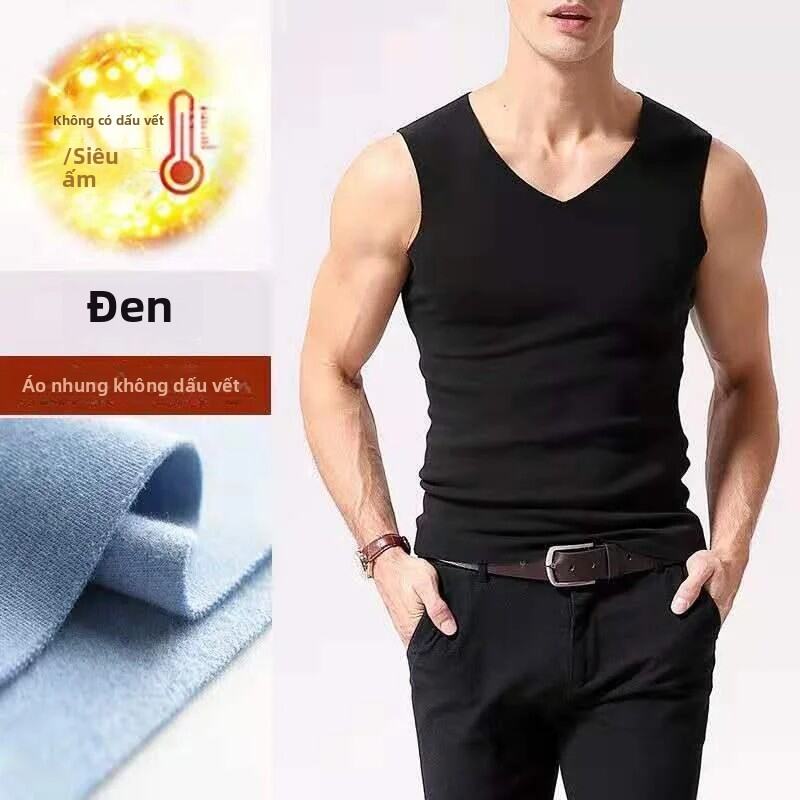 Áo Lót Giữ Nhiệt Mùa Đông Nam 37 °   Sưởi Ấm Fiber Plus Velvet Liền Mạch Slim Fit Áo Sơ Mi Lớp Đế Ấm