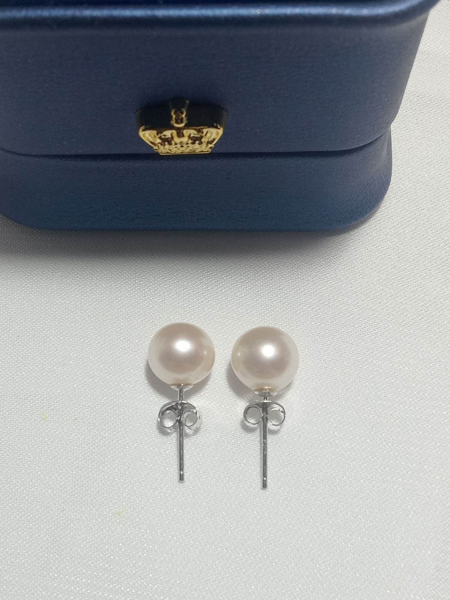 Bông tai nụ ngọc trai akoya 9mm