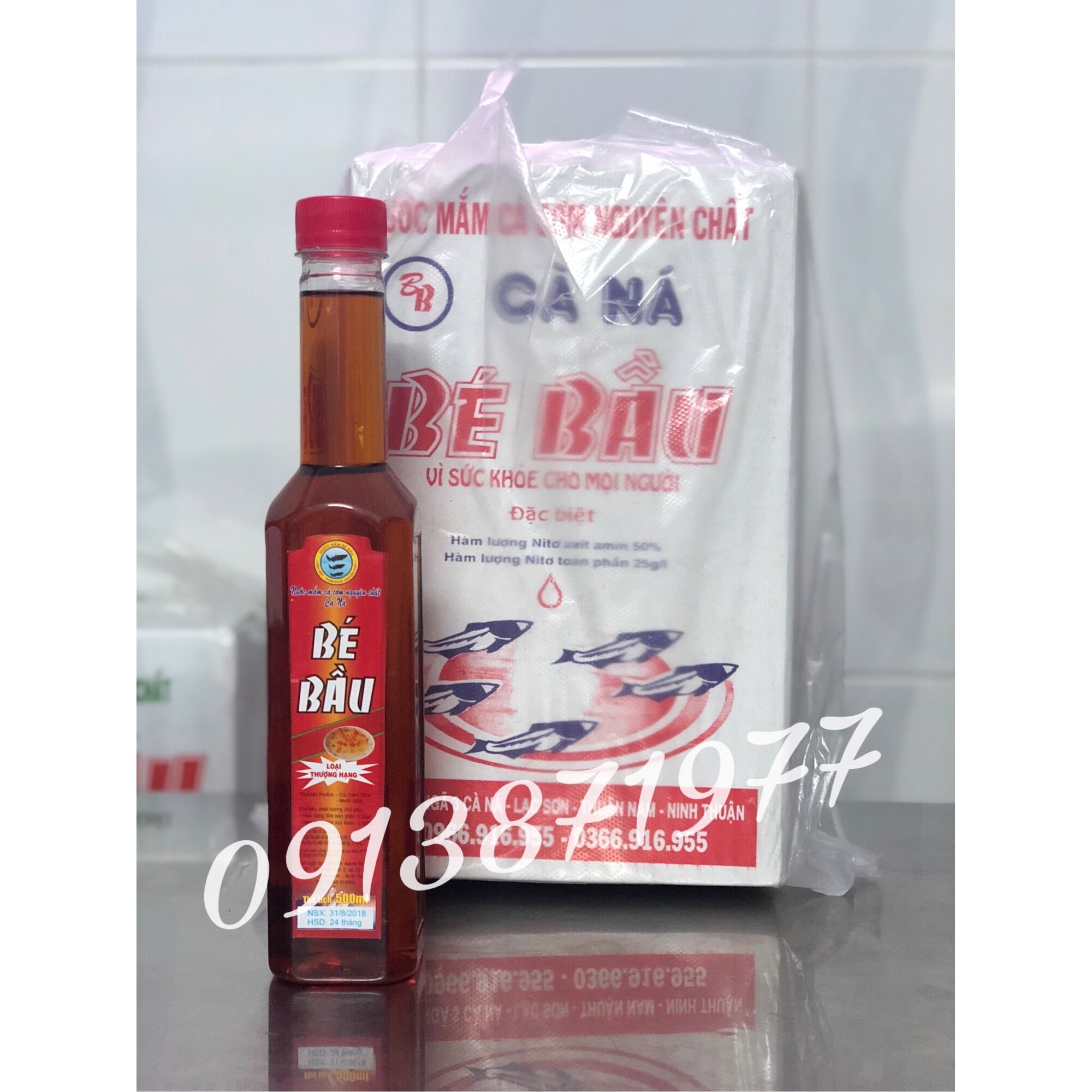 Thùng nước mắm Bé Bầu, loại thượng hạng, chai nhựa 500ml