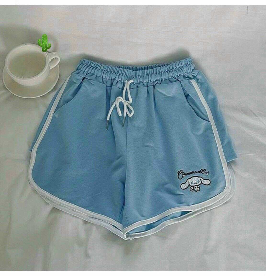 Quần short thể thao vải thun viền 2 bên Pc