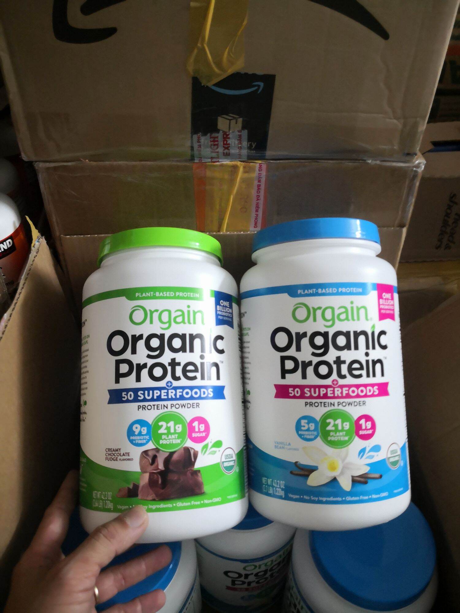 Bột Protein 1.22kg Hương Vani / Socola cao cấp