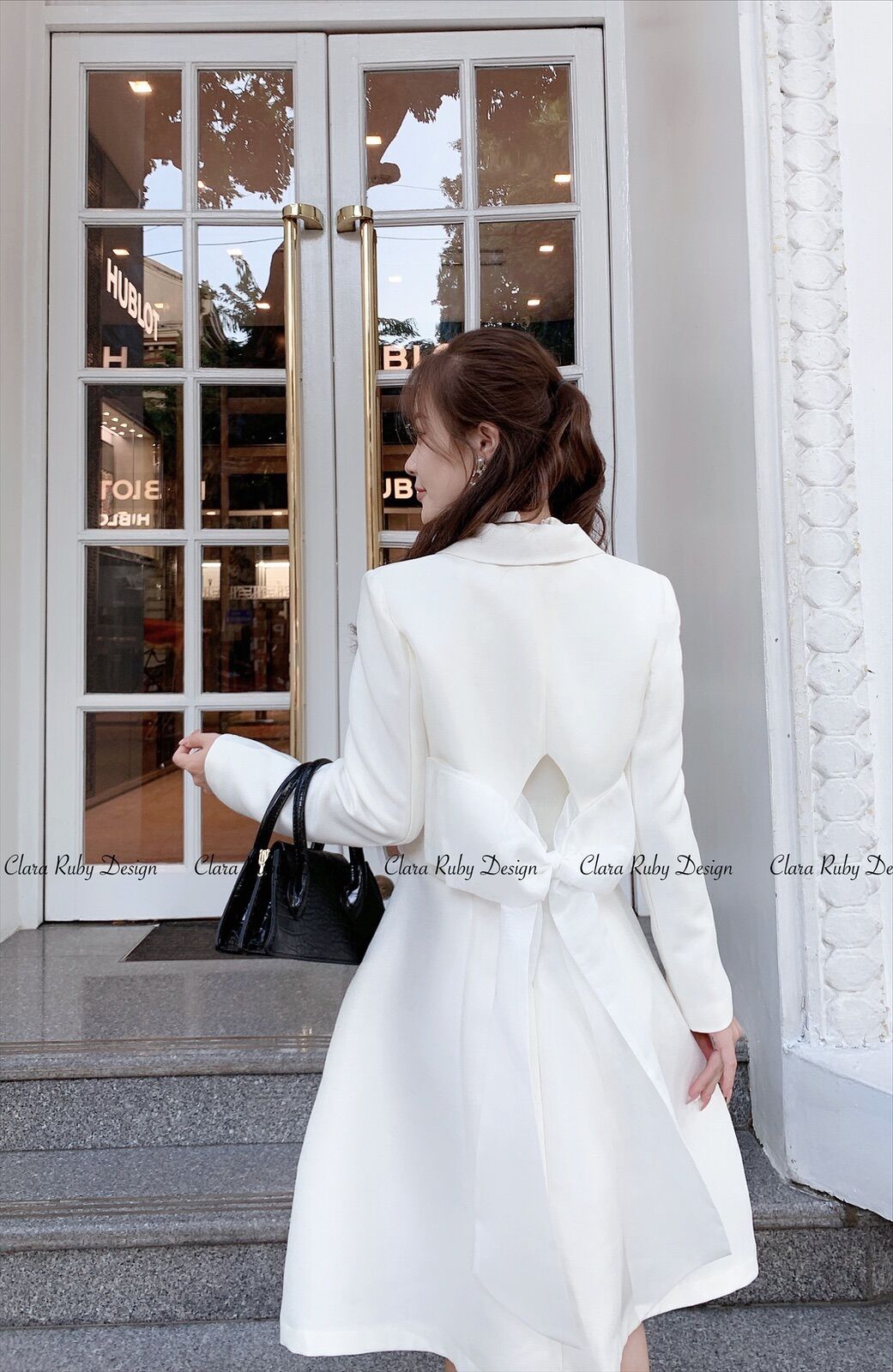 LUNA SET - áo khoác nơ cut out phía lưng