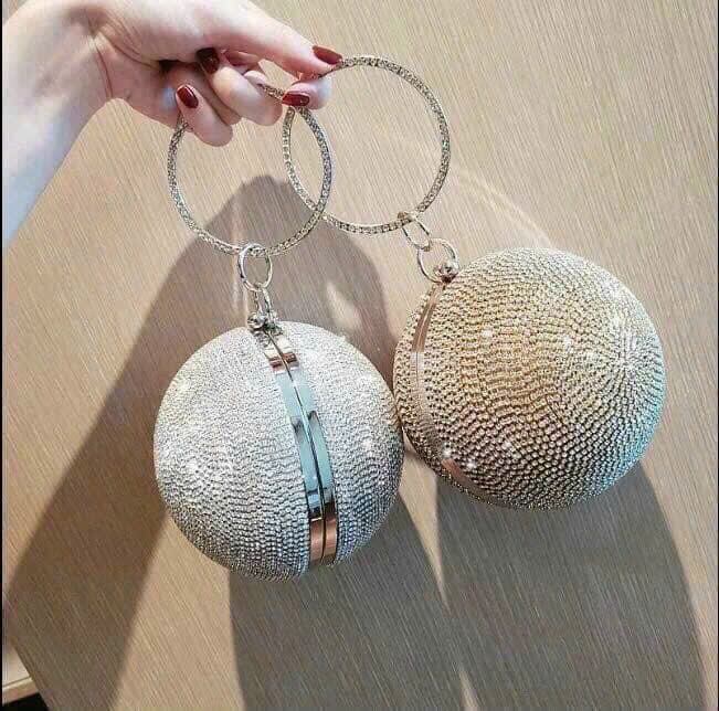 Túi cốp tròn đính đá