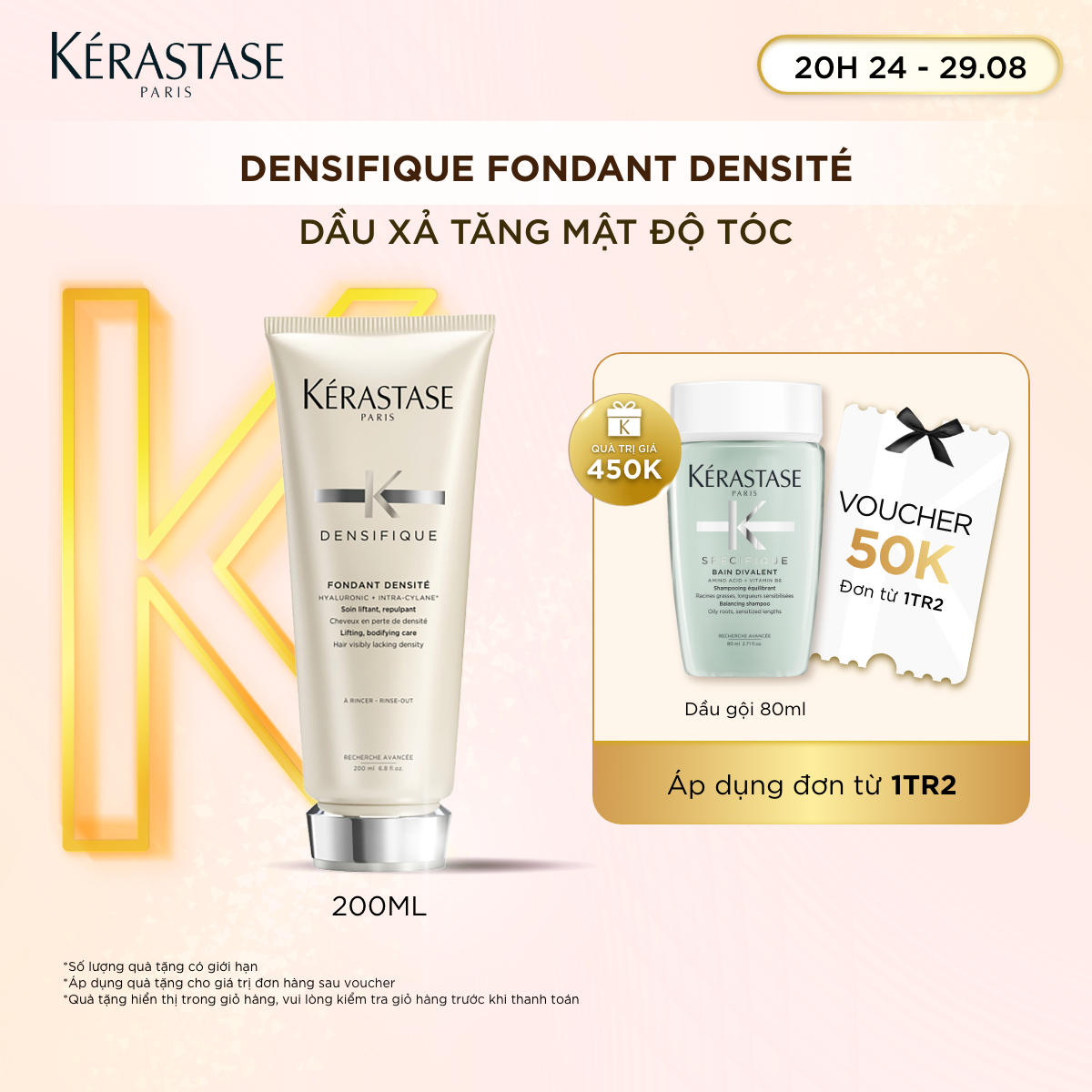 Dầu xả giúp mọc tóc Kérastase Fondant Densite 200ml