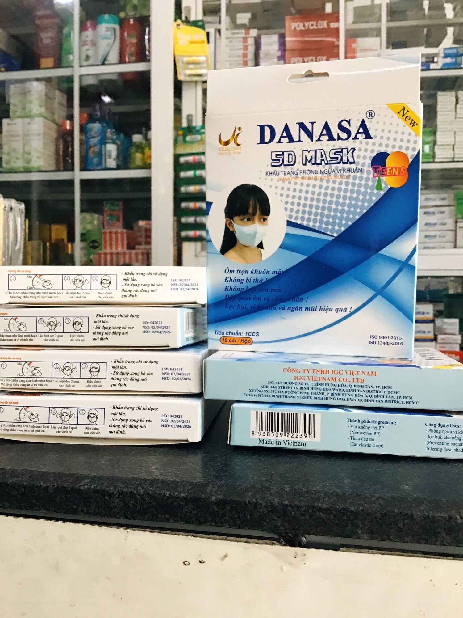 khẩu trang DANASA 5D mask (1hộp / 10 cái)