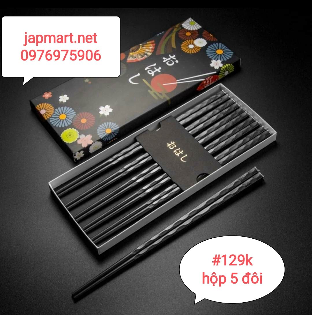 Đũa Shikisai Nội Địa Nhật Bản/hộp 5 đôi