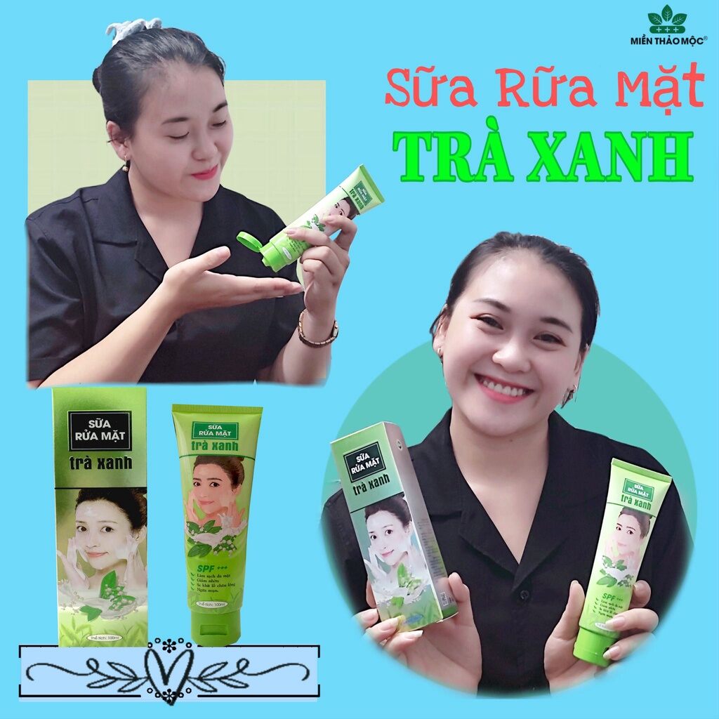 srm Trà Xanh Miền Thảo Mộc bảo vệ da ,sạch da mặt