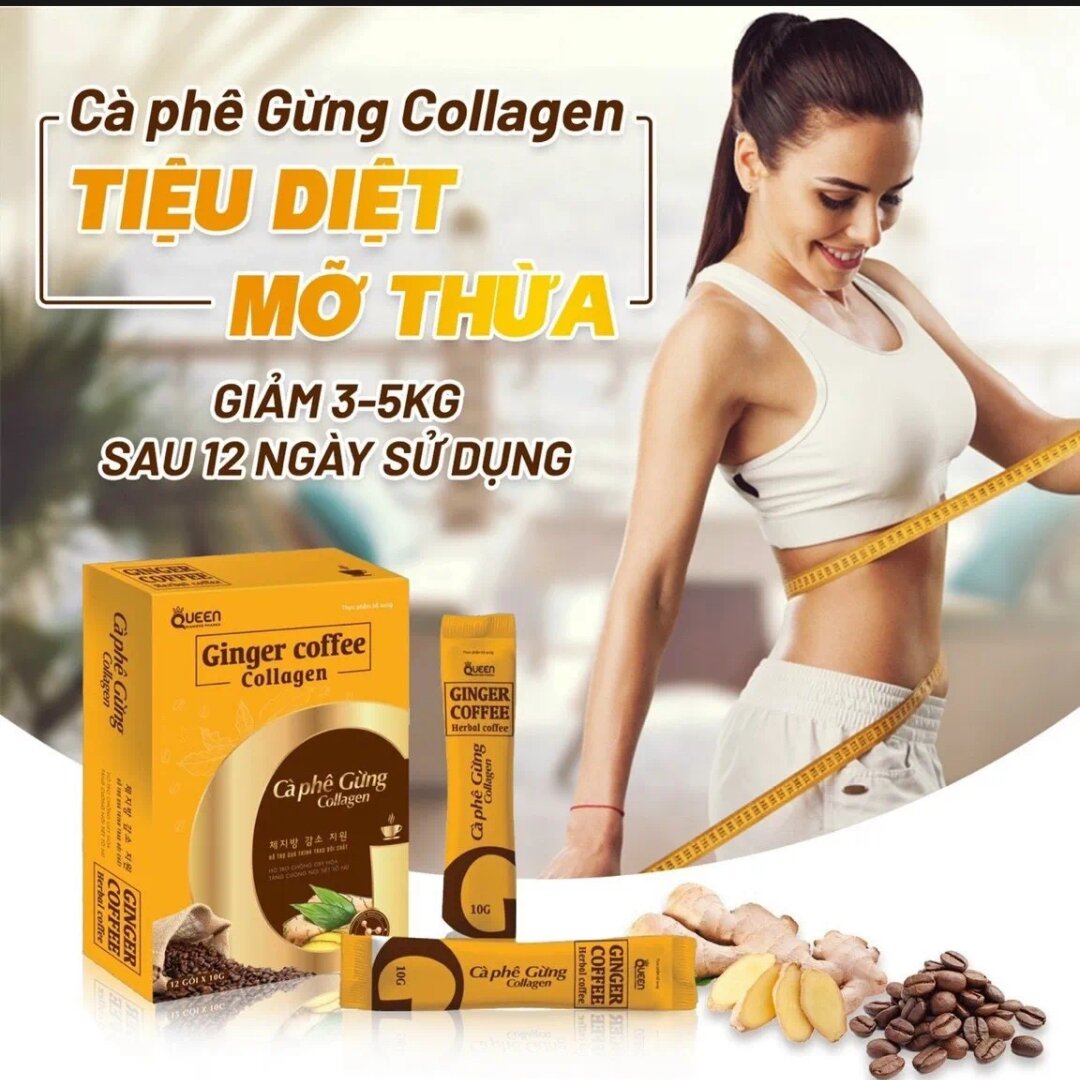Coffee Gừng giảm cân , giảm mỡ bụng, giảm cân an toàn giảm 2-3kg/12 ngày