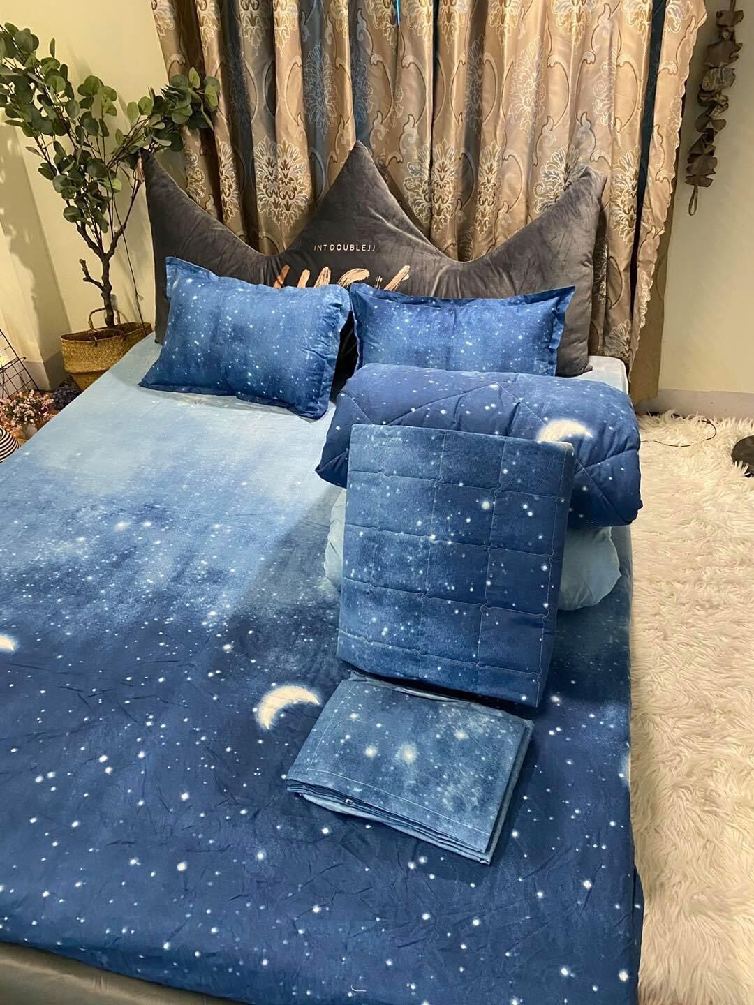 Bộ chăn ga gối CHĂN PHAO 5 món cottonpoly cao cấp hàng loại 1