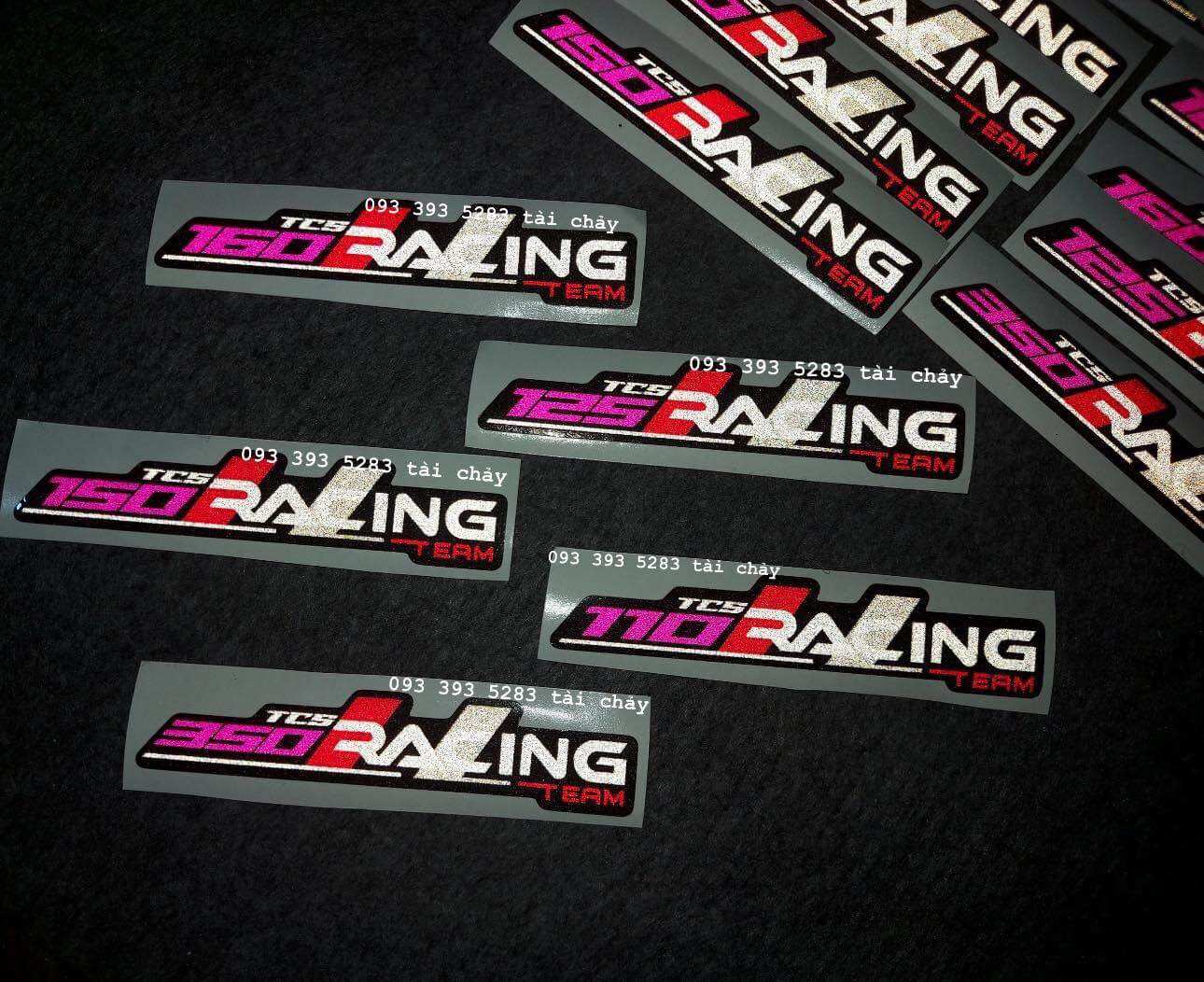 [ 1 MIẾNG ] TEM SỐ RACING DÀI 10CM 3M PHẢN QUANG DÁN TRANG TRÍ XE