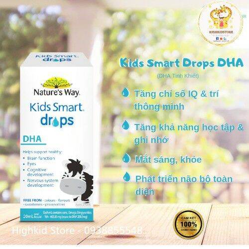 DHA dạng giọt Nature’s Way Kid Smart DHA Drops 20ml Úc Drop - MixASale