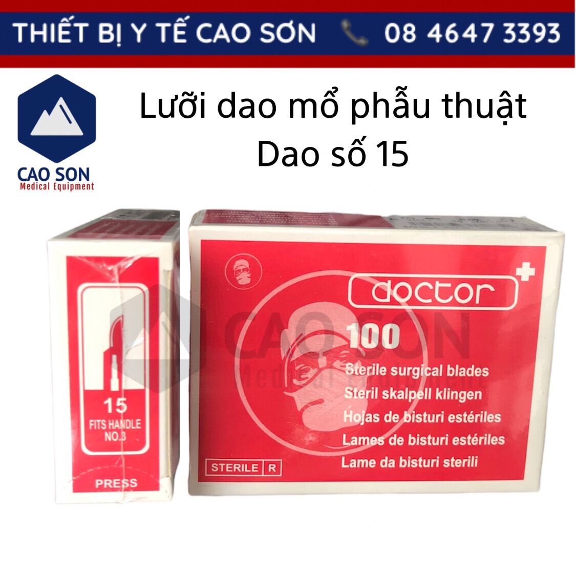Lưỡi dao mổ số 15 hộp 100 cây