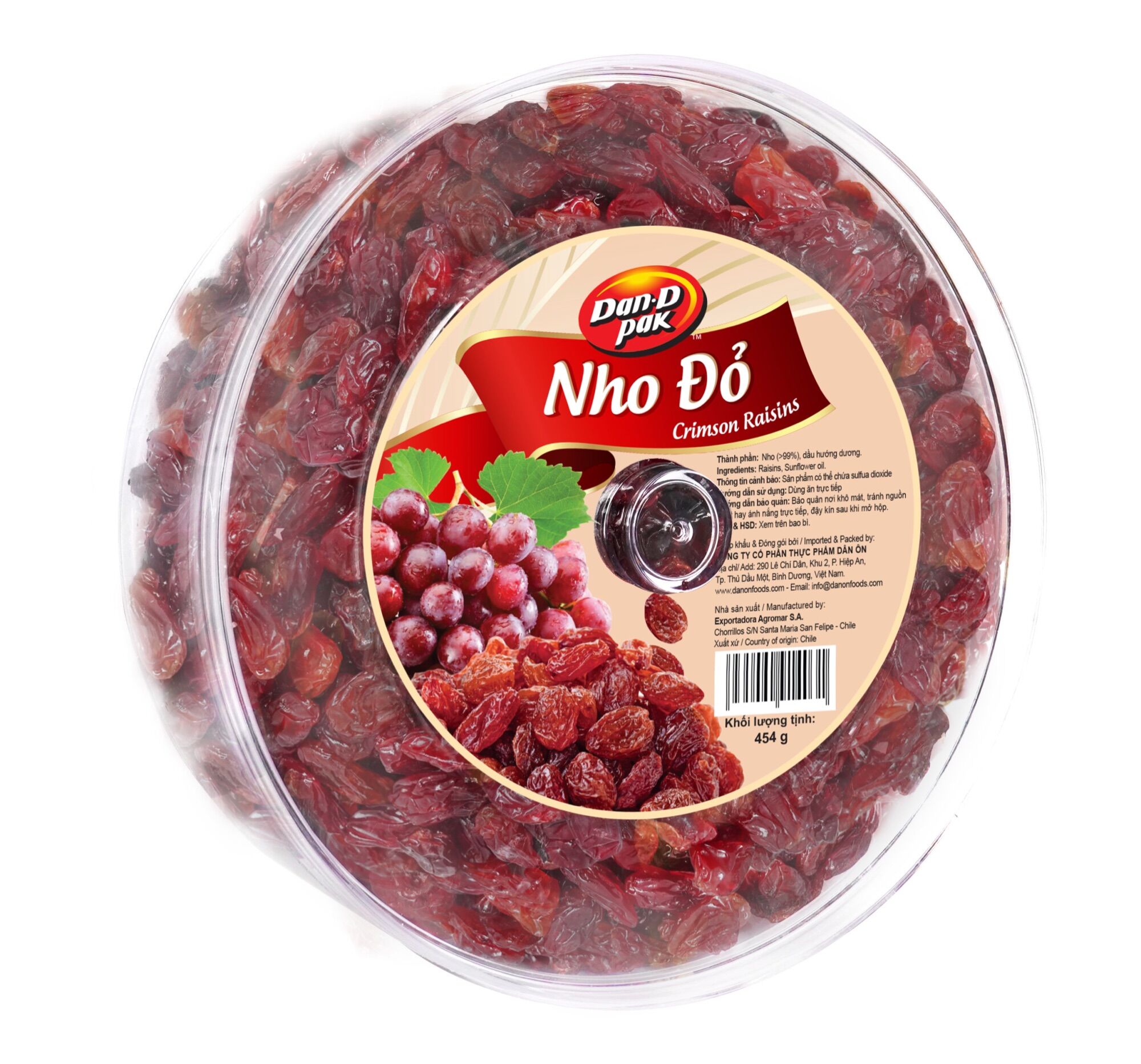 [chính hãng] Nho Đỏ 454g Chile Dan D Pak