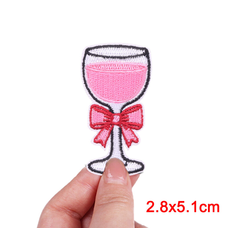 Miếng Vá Thêu Hoa Anh Đào Chất Liệu Polyester Có Thể Làn Ủi Dùng Cho Quần Áo Làm Thủ Công 3D Thân Thiện Với Môi Trường Hình Bánh Cà Phê Nơ.