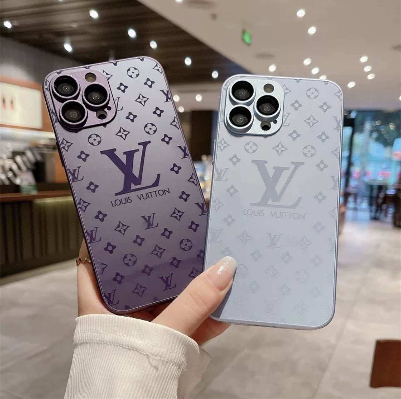 Ốp Viền Vuông Lv Ánh mờ Iphone 15 pro max/ ip14 pro max